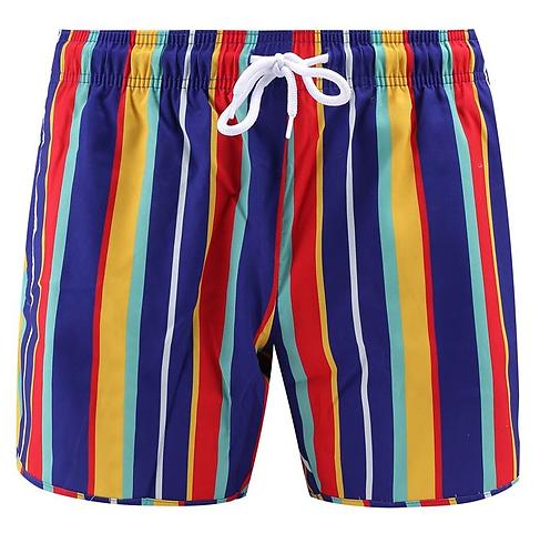 Stripe Multi-Colour Drawstring Swim Shorts
